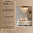 Ver imagem 4 de Namoradeira Orgânica Feijão Bouclé Off-white Sofá Curvo 2 Lugares