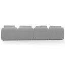 Ver imagem 6 de Sofá 5 Lugares para Sala de Estar Living 388cm Arlo F04 Bouclê Cinza Tc-10049 - Lyam Decor