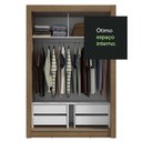 Ver imagem 3 de Guarda-roupa Solteiro 2 Portas de Correr 4 Gavetas Rustic/preto Vivare Plus Madesa Rustic/preto