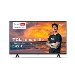 Smart TV Tcl 43 Polegadas LED 4K Uhd 43P615, Android TV, Wi-Fi, Bluetooth, Comando de Voz Bivolt Preto - 1