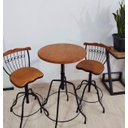 Ver imagem 4 de Jogo bistrô ferro madeira giratória artesanal rústica