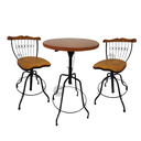 Ver imagem 1 de Jogo bistrô ferro madeira giratória artesanal rústica