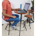 Ver imagem 6 de Jogo bistrô ferro madeira giratória artesanal rústica