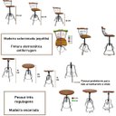 Ver imagem 2 de Jogo bistrô ferro madeira giratória artesanal rústica