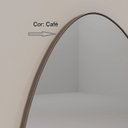 Ver imagem 3 de Espelho Orgânico 115cm X 60cm E05 Moldura Couro Café