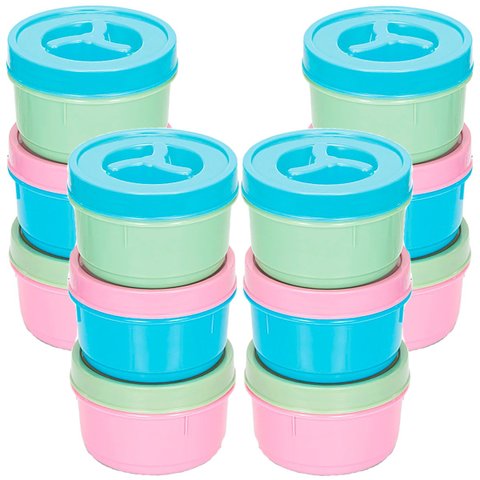 Kit 12 Potes Pequeno Redondo Tampa Rosca 300ml - Erca Plast