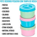 Ver imagem 3 de Kit 12 Potes Pequeno Redondo Tampa Rosca 300ml - Erca Plast
