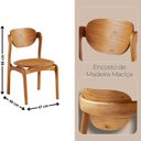 Ver imagem 3 de Sala de Jantar Mesa Ballare 135cm Tampo Laminado Redondo com 4 Cadeiras Solaris Gold