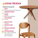 Ver imagem 6 de Sala de Jantar Mesa Ballare 135cm Tampo Laminado Redondo com 4 Cadeiras Solaris Gold