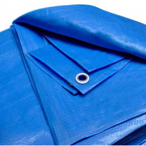 Lona Plástica 8x5 Metros Azul Impermeável Cobertura Barraca Camping Obra Telhado Multiuso - 1