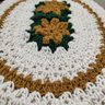 Tapete De Crochê Para Banheiro Flor Criativa:Dourado - 5