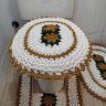 Tapete De Crochê Para Banheiro Flor Criativa:Dourado - 4