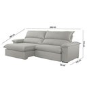 Ver imagem 3 de Sofá Filadélfia Veludo 2 Módulos 100cm B25cm Meu Sofá Online B026 Veludo Prata
