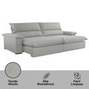 Ver imagem 6 de Sofá Filadélfia Veludo 2 Módulos 100cm B25cm Meu Sofá Online B026 Veludo Prata