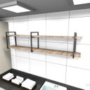 Ver imagem 1 de Prateleira Industrial para Lavanderia - Aço Preto - 180x30x40cm - Modelo Ind39