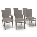 Ver imagem 1 de Kit 6 Cadeiras Jantar Gourmet Alumínio Fendi Tela Fendi