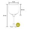 Kit Conjunto 4 Taca de Vinho Gin Água Bebidas Em Vidro Formato Balao para Casa Bar Restaurante Festa - 3