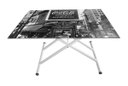 Ver imagem 1 de Mesa de Jantar Coca-cola em Vidro e Metal Landscape City Bar para B