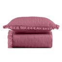 Ver imagem 1 de Kit Cobre Leito Elegance Solteiro Microfibra Colcha com Babado 2 Peças Pink
