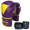 Luva Boxe Muay Thai Roxa Kit com Bandagem Iron Arm - 1
