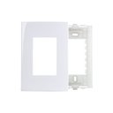 Ver imagem 1 de Placa com Suporte Margirius Sleek 4x2 para 3 Módulos Horizontais Branca