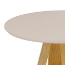 Ver imagem 4 de Mesa Kiara Redonda Cedro Off White com Kit 4 Cadeiras Yasmin Cedro Linho Granito-DJ Móveis