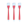 Kit 3 Espátulas Silicone Cozinha Coração 28cm Reforçada - 1