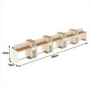 Ver imagem 4 de Estação de Trabalho 10 Lugares Smart Office 10 Mesas 8 Armários Livreiro - Off White e Cedro