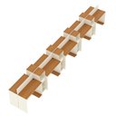 Ver imagem 5 de Estação de Trabalho 10 Lugares Smart Office 10 Mesas 8 Armários Livreiro - Off White e Cedro