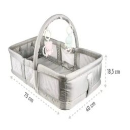 Berço Bebe Portátil com Mobile Dobravel Mala com Alca Multiuso Ninho Baby - 3