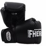 Kit Muay Thai Fheras Luva Shorts Canel. Band Buc 10oz Preta - 2