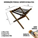 Ver imagem 2 de Suporte de Mala Madeira Teca Marrom Premium Zaka 100kg