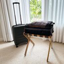 Ver imagem 6 de Suporte de Mala Madeira Teca Marrom Premium Zaka 100kg