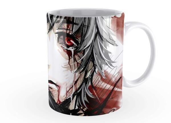 Caneca Tokyo Ghoul Ken Kaneki 325Ml Interior E Alça Branca - 2