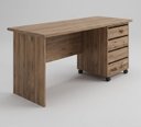 Ver imagem 3 de Mesa Notebook Diretor com Gaveteiro 150cm Castanho