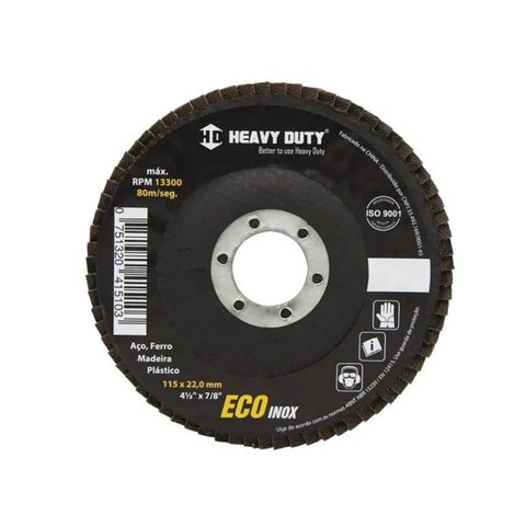 Kit 3 Disco Lixa Flap Ecoinox Fibra Cônico 4.1/2" Gr 120
