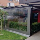 Ver imagem 1 de Toldo Cortina Cinza c/ visor - 2,10m x 2,00m - kit completo