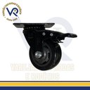 Ver imagem 5 de Kit 6 Rodízio Giratório Black Roda 3" Pu Anti Risco com Rolamento 100kg Cada Reforçada com Trava