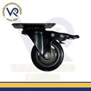 Ver imagem 4 de Kit 6 Rodízio Giratório Black Roda 3" Pu Anti Risco com Rolamento 100kg Cada Reforçada com Trava