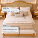 Ver imagem 4 de Cama Queen com Ratan 160cm Madeira Maciça Trama