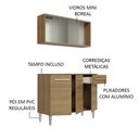 Ver imagem 5 de Armário de Cozinha Compacta Emilly 105cm com Armário e Balcão Rustic Emilly Madesa 01