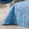 Colcha Urban Super King Azul Micro Percal Peletizado 200 Fios + Jogo de Cama - 7 Peças - 5