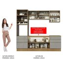 Ver imagem 6 de Armário de Cozinha Completa 240cm Rustic/Cinza Lux Madesa 02