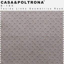 Poltrona Decorativa Para Sala Dana Pés Palito Rose Gold Linho Geométrico Rosa - casaepoltrona - 5