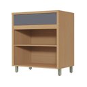 Ver imagem 4 de Balcão 2 Portas 1 Gaveta 80cm Condessa 100% MDF Cinza/Carvalho/Titânio