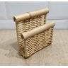 Porta Guardanapo de Bambu c/Rattan Leao Primo 15x14x6cm - 1