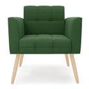 Ver imagem 3 de Poltrona Elisa Suede Pés Palito Natural - D’Rossi Verde