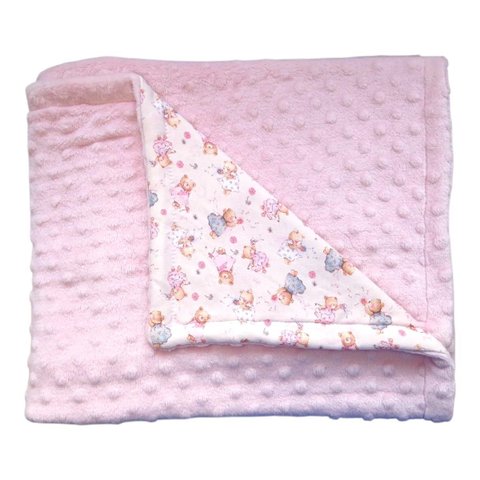 Cobertor Bebê Menina Fleece 3d Fun Aurora Rosa - Hug