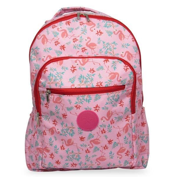 Kit Mochila Escolar De Costas Tamanho G Flamingo Rosa - 2
