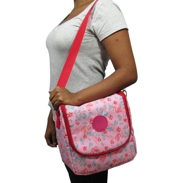 Kit Mochila Escolar De Costas Tamanho G Flamingo Rosa - 7